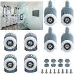 Du&scaron;iuksed ja -seinad, 8 l&uuml;kandukse rataste komplekt, 25 mm rullukse rullratas vannitoakabiinile,