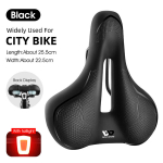 (-C Black Tailight)WEST BIKING Jalgratta sadul MTB Mountain Road Bike Seat PU-nahast t&auml;idisega rattapadi Mugav p&otilde;rutuskindel jalgratta sadul, (-C juodas galinis žibintas)