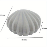 Koorikukujuline sametine ehtekarp kaanega Rivex, hall