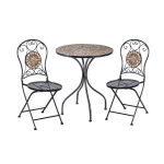 R&otilde;dukomplekt MOSAIC laud ja 2 tooli, D60xH70cm, R&otilde;dukomplekt MOSAIC laud ja 2 tooli
