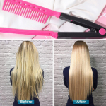 Harjad ja juukseaksessuaarid, tasapinnaline kamm &ndash; sirgendushari salongijuukse kujundamiseks, roosipunane