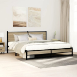 kaheinimese voodi，t&auml;iskasvanu voodi，metallist voodiraam ilma madratsita Sonoma tamm 180x200 cm CFE5190313