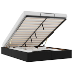 kaheinimese voodi，t&auml;iskasvanu voodi，Ottomani voodiraam ilma madratsita, must, 140x190 cm, kunstnahk CFE8930989