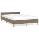 kaheinimese voodi，t&auml;iskasvanu voodi，Voodiraam ilma Madratsita Taupe 120x200 cm kangas CFE3960985