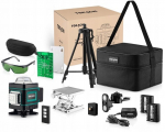 4D lasersihik Tokachi LineX PRO, 360&deg;, roheline kiir, 16 joont, koos statiivi ja tarvikutega