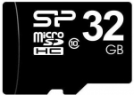 Silicon Power m&auml;lukaart microSDHC 32GB Class 10 + adapter