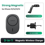 Telefonihoidja Ugreen Magnetic auto telefonihoidja traadita laadimise iPhone'i jaoks - &otilde;huaugu armatuurlaud 2