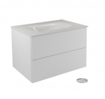 Seinale kinnitatav vannitoakapp kraanikausiga Besco Akya Classic, 66 cm, valge