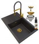 Graniit valamu Granitan Louis kuld k&ouml;&ouml;gisegisti Vegas sifoon komplekt