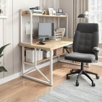 Ristk&uuml;likukujuline Loft arvutilaua valge hele tammepuu