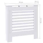 vidaXL MDF radiaatorikate, valge, 78 cm