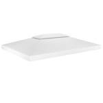 vidaXL kahekordne varjualuse katus 310 g/m&sup2; 4 x 3 m, valge