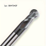 HRC60&deg; Karbiid Kuulotsaga Frees 2-serv CNC Volframteras.,  1vnt R6*75*2F