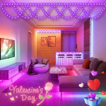 Valentinip&auml;eva Seinalamp String Tuled