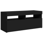 vidaXL telerialus LED-tuledega, must, 90 x 35 x 40 cm