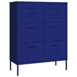 Kapp sahtlitega vidaXL, 80 x 35 x 101,5 cm, teras, tumesinine