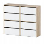 Kingariiul Fluxar SC-1287 100x120x36 cm Sonoma tammepuust, valge