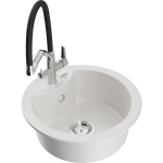 &Uuml;hekordne graniidist valamu Mexen Diego k&ouml;&ouml;gisegistiga Duo, valge - 6512-20-671701-07