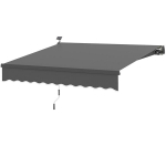 Kinnitusmarkiis k&auml;siv&auml;nda ja p&auml;ikesevalgustusega, liigendk&auml;tega markiis, p&auml;ikesekaitse, UV 50+, 300 cm lai, hall, Pilka
