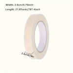 Beige Maalriteip, Krepppaber, 2.01 cm x 19.93 m., 2 ritinėliai