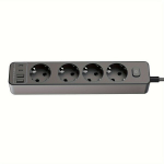 Laadimisadapter koos USB jaoturiga, Juoda