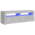 vidaXL telerialus LED-tuledega, betoonhall, 120 x 35 x 40 cm