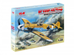 Kokkupandav mudel ICM 48105 Messerschmitt Bf 109F-4Z/Trop, WWII German Fighter 1/48