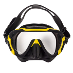 Mask Scorpena Miami, must - kollane