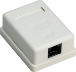 Pistikupesa Rj45, 1 port, Cat 6, Utp, valge