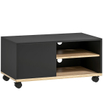 TV-alus 80x45x41 cm Must ja Tamme hoiustamine