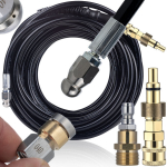 VOOLIK HYDROJET PRO MAX 20M &ndash; KANALISATSIOONI PUHASTUSEKS, R&Otilde;HK 200 BAR, KOMPLEKT 2 D&Uuml;&Uuml;SI JA ADAPTERITEGA