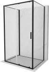 Mexen Exo-3S 3-seinaline l&uuml;kandustega du&scaron;ikabiin 105 x 75 cm, l&auml;bipaistev, must - 8151-105-075-70-00-3S, 105 x 75 cm