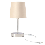Laualamp Candellux SALLY kroomjalg, beež vari, E14 40W