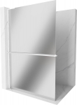 Mexen Kioto+ L du&scaron;isein riiuliga Walk-in 70 x 200 cm, peegel, valge - 800-070-123-20-50