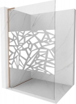 Mexen Kioto L Walk-In du&scaron;isein 80 x 200 cm, valge muster, harjatud vask - 800-080-103-65-85