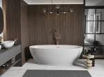 Mexen Bilbao vaba seisev vann 180 x 90 cm, valge, &uuml;levoolu roosa kuld - 51311809000-60, 180 x 90 cm