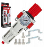 Tvardy Filtriregulaator T20020, 0-12 bar, 0-60&deg;C, 5 &micro;m, 3400 l/min, alumiiniumisulamist, pol&uuml;karbonaat
