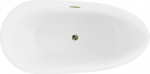 Mexen Eos eraldiseisev vann 170 x 75 cm, valge/must, kuldne &uuml;levool - 52471707575-50, 170 x 75 cm