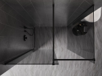 Mexen Kioto-X du&scaron;i&scaron;ekk, Walk-in 100 x 100 cm, l&auml;bipaistev 10 mm, must - 800-100-202-70-00-100-X