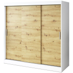 L&uuml;kandustega riidekapp riiulite ja riidepuudega Belvedo Gold mattvalge / Artisan-tamm 200 x 200 cm komplekt