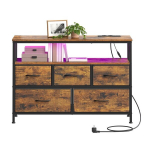 Kapp 30x98.7x68.1 cm Pruun-must puidust hoiustamine