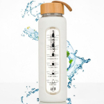 Klaasist veepudel silikoonkaitsega Peterson, valge, 960 ml