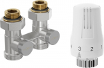 Mexen G01 kahene torustikuga termostaatiline komplekt DN50, sirge 1/2"x3/4", nikli - W912-012-918-01, DN50