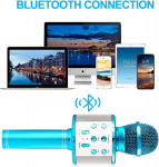 Veladranth karaoke mikrofon XK-8154, 1 tk., sinine