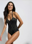 Naiste ujumistrikoo, Bonprix, must, XXXL