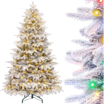 Kunstlumega j&otilde;ulupuu LED-tuledega 180 cm