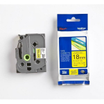 Lint Brother TZE-641 18mm/8m must tekst kollane p&otilde;hi