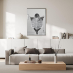 Seinapilt Naljakas Ahv Plakat Dekoratsioon 60x90 cm Must-Valge