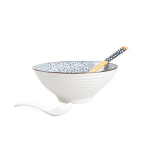 Lillemustri ja pruuni &auml;&auml;rega salatikauss, 21 cm
