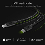 Usb-c to Lightning kaabel 1m, 27w Pd, Apple Mfi sertifikaat, Juoda